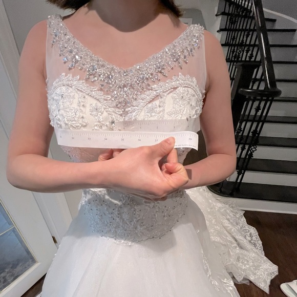 Sparkling Sleeveless Wedding Dress - Picture 6 of 10